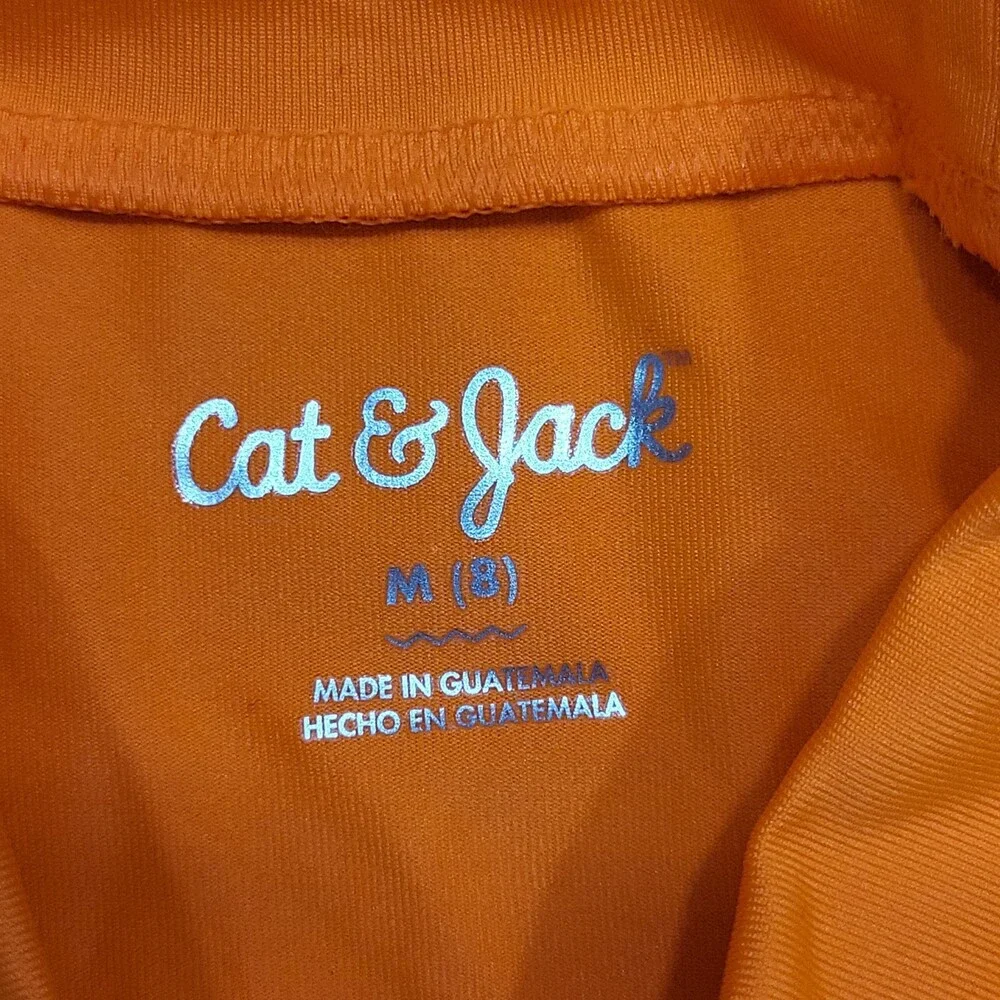 Boys Long Sleeves Solid Rash Guard Top - Cat & Jack Orange Size Medium 8